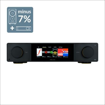 Suitable amplifier for INKLANG speakers: ARCAM SA35: 120W Class-G streaming amplifier with 6.5" display. Includes Dirac Live, HDMI eARC & MM/MC phono. The smart high-end hub. Discover it now!