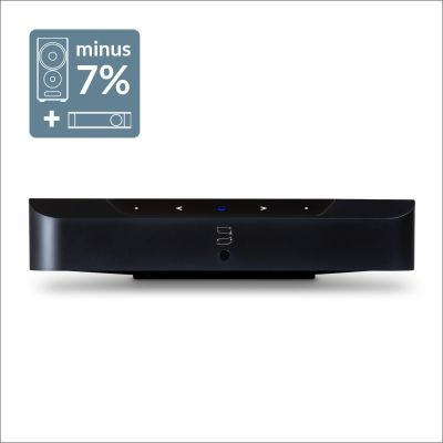 Bluesound Powernode Edge kompakter Streaming-Verst&auml;rker Frontansicht