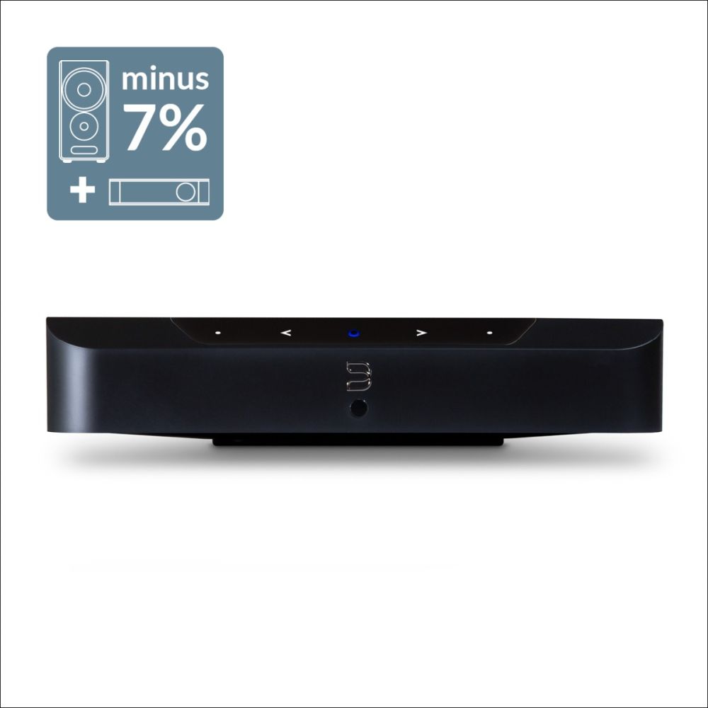 Bluesound Powernode Edge kompakter Streaming-Verstärker Frontansicht