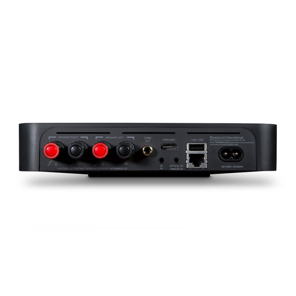 Bluesound Powernode Edge Anschlüsse und Rückseite mit HDMI eARC