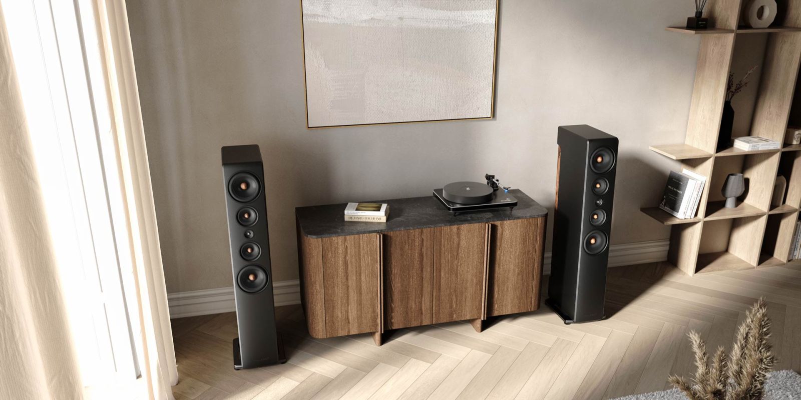 INKLANG Ceterra 70R Black Edition im Wohnzimmer top view