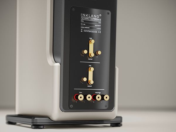 Anschlussterminal und Klangeinstellung der INKLANG Ceterra 70R Black Edition